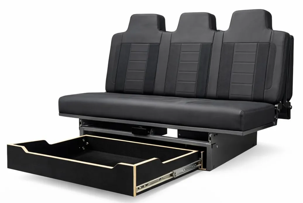 Vulcan rock and roll bed with storage drawer